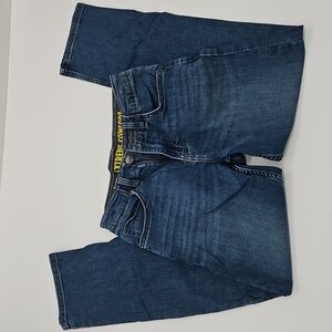 Lee Jeans Boys 12 Slim Fit Taper Leg Blue Denim Pants Adjustable Waist Stretch